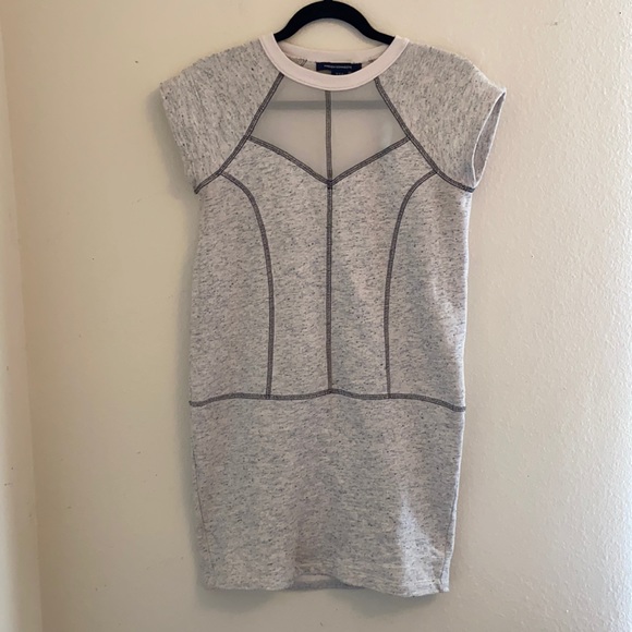 French Connection Grey Sweatshirt Dress - Picture 1 of 6
